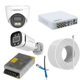 Cybernautt 2.4MP Full Colour HD Indoor &a; Outdoor CCTV Combo Kit with 8Ch DVR, 3 Bullet Camera, 2 Dome Camera, 8Ch SMPS, 50m Copper Cable &a; Connectors-25