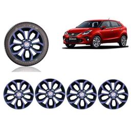 Auto Pearl 4 Pcs 15 inch Violet &a; Black ABS Press Type Hubcap Wheel Cover Set with Retention Ring for Toyota Glanza-image-88