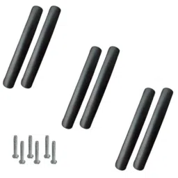 Atom 536 8 inch Black Matt Finish Zinc Cabinet Pull Handle (Pack of 6)-image-7
