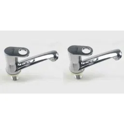 Spazio Oreo Stainless Steel Chrome Finish Basin Tap (Pack of 2)-picture-39