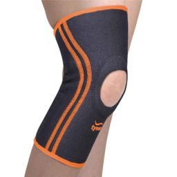 Tynor Black &a; Orange Neoprene Knee Support Wrap, 4020090600, Size: XL-16