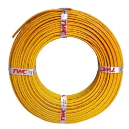TWC Lite 6 Sqmm Yellow PVC Insulated Copper Conductor FR Industrial Cable, Length: 45 m-image-54