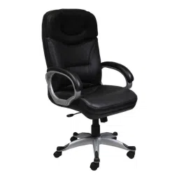 Caddy PU Leatherette Black Adjustable Office Chair with Back Support, DM 65-picture-21
