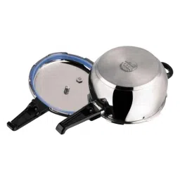 Vinod Splendid Plus 3.5 Litre 18/8 Stainless Steel Induction Friendly Pressure Cooker with Steam Grid, PR35SPHL (Pack of 5) image 3