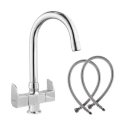 Ruhe Pristine Brass Chrome Finish Centre Hole Basin Mixer with 15 inch Round Swivel Spout, 11-0217-RM-picture-2
