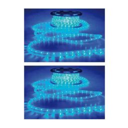 LumoGen 60W Ice Blue LED Waterproof Rope Light with Connector, Length: 18 m (Pack of 2)-2