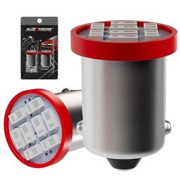 AllExtreme AEX2PCR BA9S 2W Red Interior License Plate Wedge Dome Trunk Dashboard LED Parking Light for Car Bike &a; Motorcycle (Pack of 2)-28