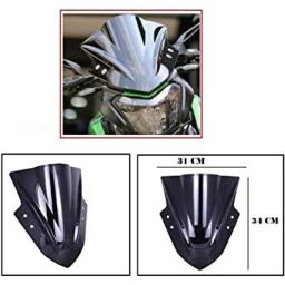 AOW Type-12Premium Quality Visor Glass for Bajaj Dominor (Black)-8