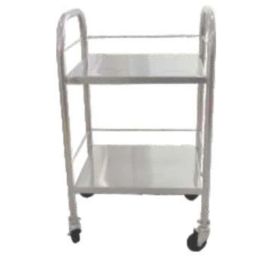 MPS SS Two Shelves &a; Three Sides Railing Instrument Trolley, MP-552-picture-0