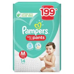 Pampers 14 Pcs Medium Baby Pant Style Diaper (Pack of 8)-image-17