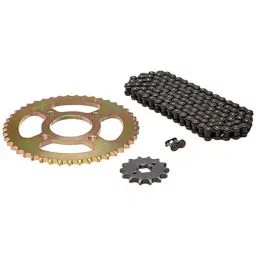 Uno Minda 122L Hardened Alloy Steel Quadra Rivet Chain &a; Sprocket Kit for Bajaj Discover 125, CH-1018-picture-16