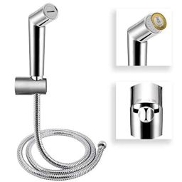 Zesta Stainless Steel Chrome Finish Health Faucet with 1.5m Stainless Steel Shower Tube &a; Wall Hook-picture-28