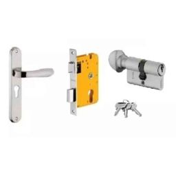Dorset HL Series Pontus 60mm Stainless Steel Silver Chrome Finish Door Handle Lock Set with Knob &a; Key-picture-38