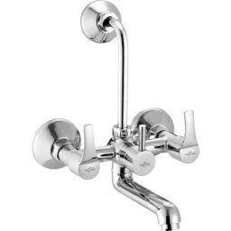 Neelkund Topaz Brass Silver Chrome Finish Wall Mixer with Band for Bathroom &a; Kitchen-image-17