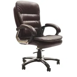 Caddy PU Leatherette Black Adjustable Office Chair with Back Support, DM 927-picture-8