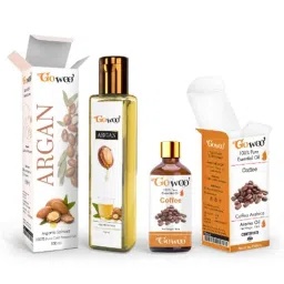 GoWoo 2 Pcs 10ml Natural Coffee Aroma Oil &a; 100ml Argan Carrier Oil Set, GWOC484-P17+P188-picture-0