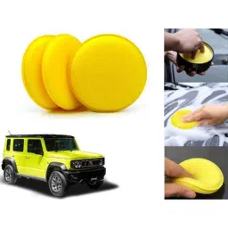 Auto Pearl Polyurethane Beige Washing &a; Waxing Polish Foam Sponge for Jimny (Pack of 3)-picture-37
