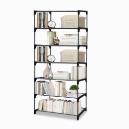 Glowsilk 7 Shelves Metal Rectangular Modern Bookshelf-27