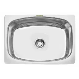 Arquin Premium 24x18x10 inch Stainless Steel 304 Glossy Finish Oval Single Bowl Kitchen Sink with Ceramic Coated-image-20