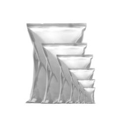 Smart Pack 6x11 inch Plastic Silver Zipper Pouches (Pack of 100)-56
