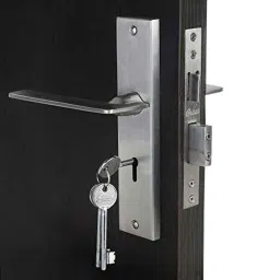 Handle Waala Bentley 8 inch Stainless Steel Silver Ky Plate Mortise Door Lock Set-image-85