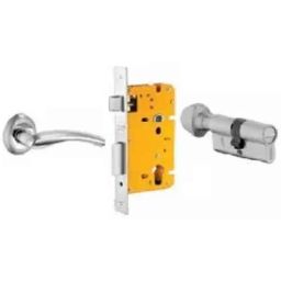 Dorset ML Series Onix 70mm Stainless Steel Silver Chrome Finish Door Handle Lock Set with Coin &a; Knob, ML ON OR (Pack of 2)-image-32