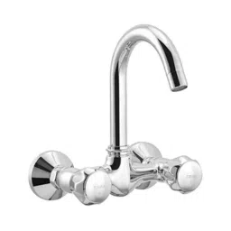 Cera Ocean Metal Quarter Turn Sink Mixer with Swivel Spout, Connecting Legs &a; Wall Flange, F2006501-image-21