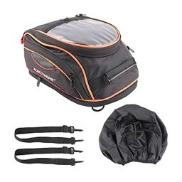 AllExtreme Exftb17 Magnetic Fuel Tank Bag With Night Reflectors &a; Rain Cover Multi-Pocket Storage Compartments Universal Fit Accessory For All Motorcycles Bike (Black)-21