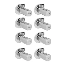 Aquieen 1/2 inch Brass Chrome Square Angle Valve with Wall Flange (Pack of 8)-picture-26