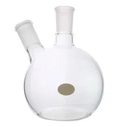 ABGIL 250ml Borosilicate Glass Flat Bottom Boiling Flask with Two Neck &a; Joint, ABG1359-24