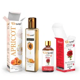 GoWoo 2 Pcs 10ml Natural Rose Aroma Oil &a; 100ml Apricot Carrier Oil Set, GWOC1137-P42+P166-picture-48