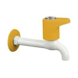 Ruhe Gold Oval PTMT White &a; Yellow Long Body Bib Tap, 15-0313-picture-21