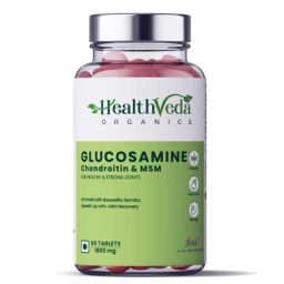 Health Veda Organics 60 Pcs 2000mg Plant Based Glucosamine Chondroitin &a; MSM Supplement Tablets-24