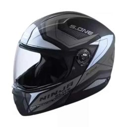 Studds Ninja Elite Super D4 Decor ISI Plastic Black Full Face Flip-Up Helmet, Size: 580 mm-picture-34