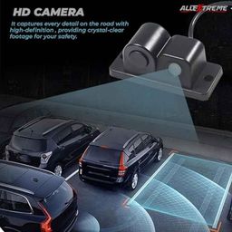 AllExtreme CW-08 170deg 0.3m-2m IP67 Black Wide Angle Rear View Parking Sensor Kit with Reverse Backup Radar System image 5