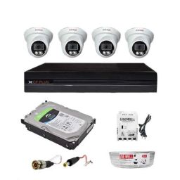 CP Plus 1MP 4 Pcs White &a; Black HD Dome Camera with 4 Channel DVR Kit &a; HDD, 2.4GPC-4D-1TB-41