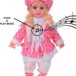 Singing Musical Baby Poem Doll Toy Looking Rhyming Babydoll-image-3