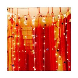 Ever Forever 6x5ft Red Curtain &a; 6 Pcs String Light Set for Diwali, Newyear, Christmas, Festival, Home &a; Office-43
