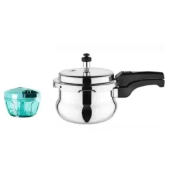 Atalso 3 Litre Stainless Steel Stainless Steel Handi Tri Ply Cooker &a; 450ml Chopper Combo (Pack of 5)-15