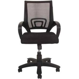 Sunview Synthetic Leatherette Black Low Back Office Chair-30