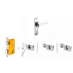 Dorset Hale HL HALE 190mm Zinc PT Finish Lock Set with Knob &a; 70mm Key Cylinder (Pack of 3)-picture-27