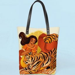 Kalankit Printed Shopper Tote Bag-image-6