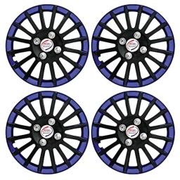 Auto Pearl 4 Pcs 14 inch ABS Black &a; Blue Press Type Fitting Car Wheel Cover Set for Maruti Wagon R 2019-image-39