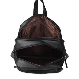 Metro Black PU Structured Handheld Bag with Fringed image 4