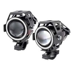 AllExtreme 2 Pcs U7 Blue Spot Strobe Flashing LED Fog Light with High &a; Low Beam Set-12