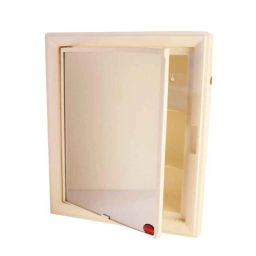 Ciplaplast 12x42x49cm PPCP Ivory 5 Shelves Rectangular Bathroom Mirror Cabinet with Magnetic Lock-image-40