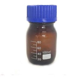 ABGIL 50ml Borosilicate Glass Amber Reagent Bottle with Gl-45 Screw Cap, ABG788-15