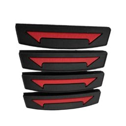 SureStrive 4 Pcs Rubber Black &a; Red Universal Anti Scratch Door Protector Guard Set for Electric CarsAll-image-44