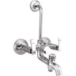 Zoie Viva Brass Silver Chrome Finish 3 in 1 Wall Mixer, 28022-picture-20