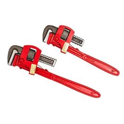 Globus 309 2 Pcs 10 &a; 12 inch Steel Adjustable Pipe Wrench Set, GL-PW-STILSON1012-26